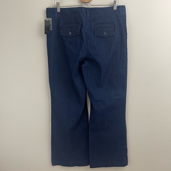 ATTENTION STRETCH CONTOURED WAIST BOOT CUT MODERN FIT DEEP BLUE JEANS SIZE 12 - Picture 2 of 8